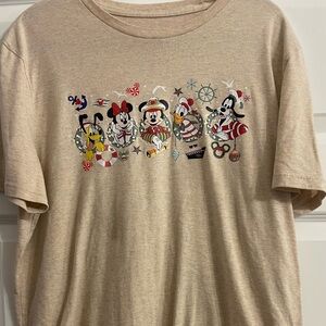 Disney Beige Christmas Cruiseline tee